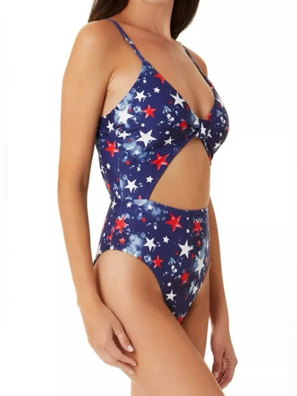 California Waves Women Juniors' Splatter-Star Cut-Out One-Piece Size XL $39.99 - Picture 2 of 5